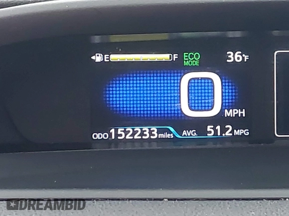 2018 Toyota Prius Two with VIN JTDKARFU1J3545368, listed as a IAAI auction lot 41510475 with 152,233 mi miles. Bid and sale history available at carsss.com. Image 15.