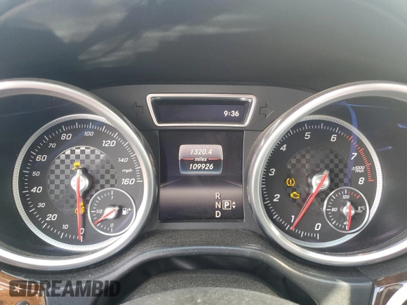 2016 Mercedes-Benz GLE 400 with VIN 4JGDA5GBXGA678189, listed as a Copart auction lot 58309745 with 109,926 mi miles and Salvage title. Bid and sale history available at DreamBid. Image 9.