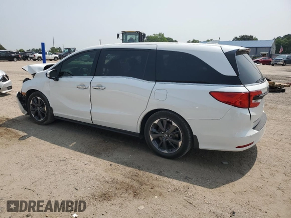 2022 Honda Odyssey Elite with VIN 5FNRL6H9XNB003436, listed as a Copart auction lot 59121205 with 102,579 mi miles and Non repairable. Bid and sale history available at DreamBid. Image 2.