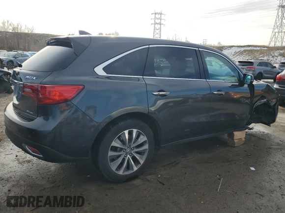 2016 Acura MDX w/Tech with VIN 5FRYD4H4XGB038321, listed as a Copart auction lot 81825384 with 155,598 mi miles and Salvage Title. Bid and sale history available at carsss.com. Image 3.