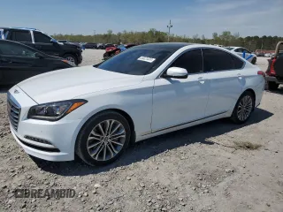 2017 Genesis G80 3.8L z VIN KMHGN4JE6HU174446, wystawiony jako Copart lot #50921035 z przebiegiem 76 051 mil mil oraz Szkody całkowita. Historia ofert i sprzedaży dostępna na DreamBid. Obrazek 1.