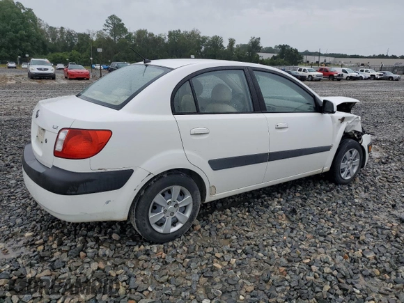 2007 Kia Rio LX with VIN KNADE123076227001, listed as a Copart auction lot 70975104 with 171,386 mi miles and Salvage Title. Bid and sale history available at carsss.com. Image 3.