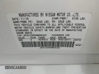 2017 Infiniti Q50 Premium z VIN JN1EV7AR5HM836200, wystawiony jako IAAI lot #42352743 z przebiegiem 127 105 mil mil oraz . Historia ofert i sprzedaży dostępna na DreamBid. Obrazek 9.