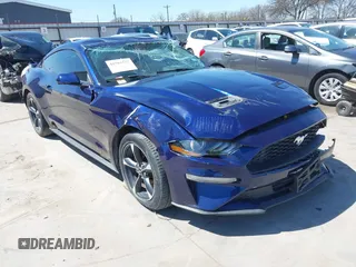 2020 Ford Mustang EcoBoost with VIN 1FA6P8TH6L5124180, listed as a IAAI auction lot 41702327 with 21,460 mi miles. Bid and sale history available at carsss.com. Image 1.