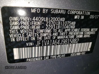 2018 Subaru WRX with VIN JF1VA1A64J9815882, listed as a Copart auction lot 49719365 with 59,473 mi miles and Clean Title. Bid and sale history available at carsss.com. Image 13.