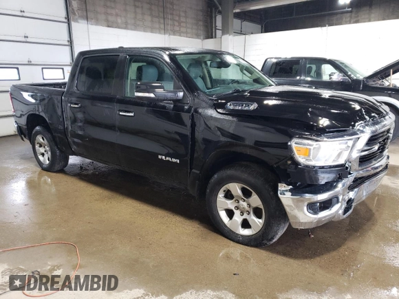 2019 Ram 1500 Big Horn/Lone Star with VIN 1C6SRFFTXKN695717, listed as a Copart auction lot 53876425 with 96,739 mi miles and Clean Title. Bid and sale history available at carsss.com. Image 4.