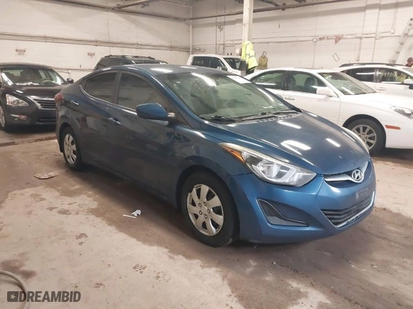 2016 Hyundai Elantra Value Edition with VIN KMHDH4AEXGU546024, listed as a IAAI auction lot 41956007 with 91,642 mi miles. Bid and sale history available at carsss.com. Image 1.