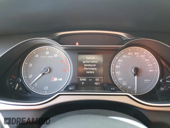 2013 Audi S4 Premium Plus with VIN WAUBGAFL8DA211942, listed as a Copart auction lot 71849104 with 63,483 mi miles and Salvage Title. Bid and sale history available at carsss.com. Image 9.