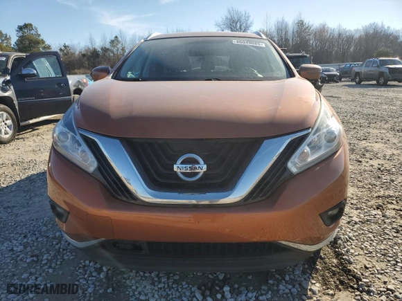 2017 Nissan Murano SV with VIN 5N1AZ2MGXHN119956, listed as a Copart auction lot 46049085 with 159,935 mi miles and Salvage Title. Bid and sale history available at carsss.com. Image 5.