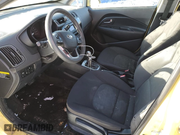 2016 Kia Rio LX with VIN KNADM5A30G6562206, listed as a Copart auction lot 46889555 with 97,729 mi miles and Salvage Title. Bid and sale history available at carsss.com. Image 7.