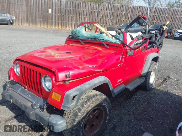 2004 Jeep Wrangler Sport with VIN 1J4FA49S14P803149, listed as a IAAI auction lot 42022481 with Not Provided miles. Bid and sale history available at carsss.com. Image 2.