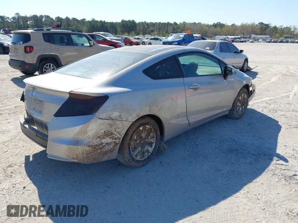 2012 Honda Civic Cpe LX with VIN 2HGFG3B5XCH530848, listed as a IAAI auction lot 41855000 with 110,145 mi miles. Bid and sale history available at carsss.com. Image 4.