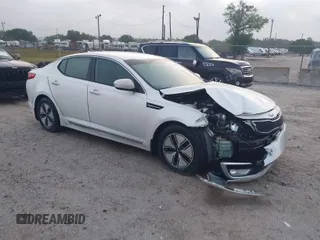 2012 Kia Optima Hybrid with VIN KNAGM4AD9C5028122, listed as a IAAI auction lot 41937927 with 125,231 mi miles. Bid and sale history available at carsss.com. Image 1.