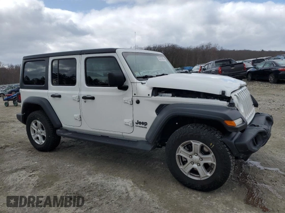 2022 Jeep Wrangler Unlimited Sport S with VIN 1C4HJXDG7NW150546, listed as a Copart auction lot 52297485 with 43,156 mi miles and Salvage title. Bid and sale history available at DreamBid. Image 4.