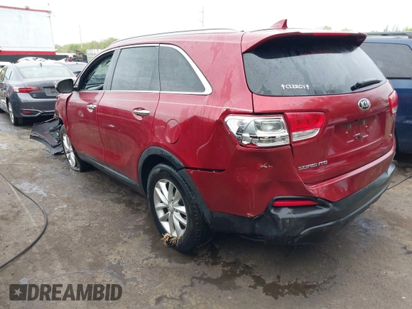 2016 Kia Sorento LX with VIN 5XYPG4A54GG085344, listed as a IAAI auction lot 41981886 with 143,686 mi miles. Bid and sale history available at carsss.com. Image 3.