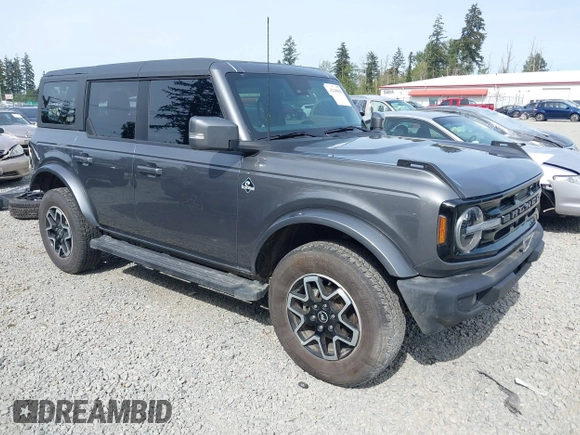 2023 Ford Bronco z VIN 1FMEE5BP5PLA97652, wystawiony jako IAAI lot #42149830 z przebiegiem 19 821 mil mil oraz . Historia ofert i sprzedaży dostępna na DreamBid. Obrazek 1.