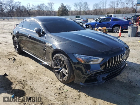 2021 Mercedes-Benz AMG GT 43 with VIN W1K7X5KB9MA037608, listed as a Copart auction lot 43580925 with 70,245 mi miles and Clean title. Bid and sale history available at DreamBid. Image 4.