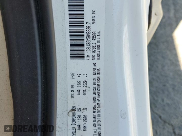2008 Chrysler Sebring Limited with VIN 1C3LC65M58N692617, listed as a Copart auction lot 65540345 with 30,603 mi miles and Salvage title. Bid and sale history available at DreamBid. Image 13.