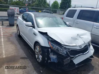 2015 Kia Optima SX Turbo with VIN 5XXGR4A68FG442949, listed as a IAAI auction lot 42297888 with 147,181 mi miles and . Bid and sale history available at DreamBid. Image 1.