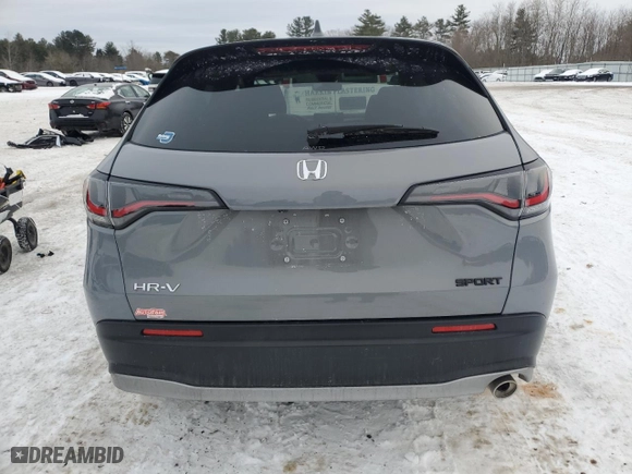 2024 Honda HR-V Sport with VIN 3CZRZ2H50RM756635, listed as a Copart auction lot 44837265 with 20,042 mi miles and Salvage Title. Bid and sale history available at carsss.com. Image 6.