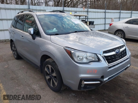 2018 Subaru Forester Premium with VIN JF2SJAEC3JH403764, listed as a IAAI auction lot 41828278 with 84,085 mi miles and . Bid and sale history available at DreamBid. Image 1.
