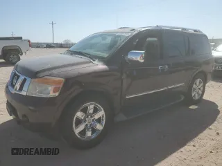 2014 Nissan Armada Platinum z VIN 5N1BA0NF3EN600360, wystawiony jako Copart lot #48467845 z przebiegiem Nie podano mil oraz Szkoda całkowita • Salvage title. Historia ofert i sprzedaży dostępna na DreamBid. Obrazek 1.