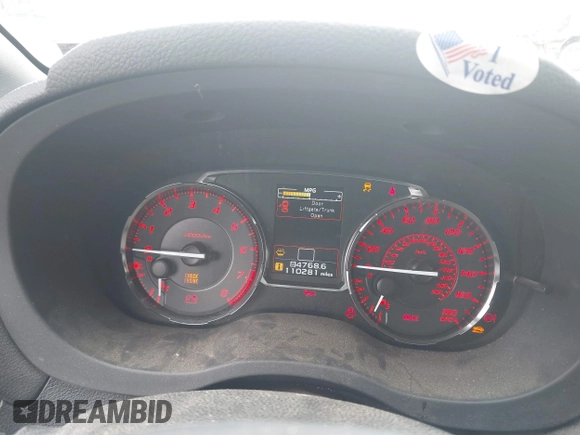 2017 Subaru WRX Limited with VIN JF1VA1L65H9838742, listed as a IAAI auction lot 41950947 with 110,281 mi miles. Bid and sale history available at carsss.com. Image 7.