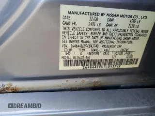 2007 Nissan Maxima 3.5 SE with VIN 1N4BA41E07C843749, listed as a Copart auction lot 49958744 with 0 mi miles and Salvage Title. Bid and sale history available at carsss.com. Image 12.