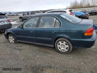 1998 Honda Civic EX with VIN 1HGEJ8644WL044510, listed as a Copart auction lot 47137135 with 163,796 mi miles and Salvage Title. Bid and sale history available at carsss.com. Image 2.