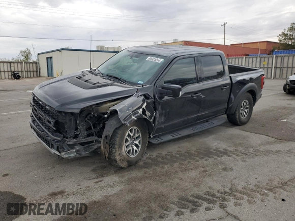 2021 Ford F-150 Raptor with VIN 1FTFW1RG3MFC62242, listed as a Copart auction lot 69325264 with 33,497 mi miles and Salvage Title. Bid and sale history available at carsss.com. Image 1.