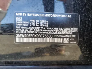 2024 BMW 3 Series M340i xDrive with VIN 3MW49FF0XR8E75530, listed as a Copart auction lot 46373175 with 0 mi miles and Salvage Title. Bid and sale history available at carsss.com. Image 12.