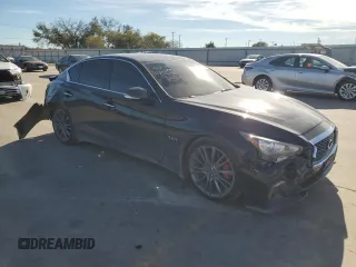 2019 Infiniti Q50 RED SPORT 400 with VIN JN1FV7APXKM761004, listed as a Copart auction lot 80199764 with 88,593 mi miles and Salvage Title. Bid and sale history available at carsss.com. Image 4.