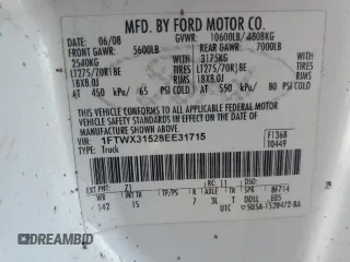 2008 Ford F-350 XL with VIN 1FTWX31528EE31715, listed as a Copart auction lot 81726134 with 127,362 mi miles and Clean Title. Bid and sale history available at DreamBid. Image 12.