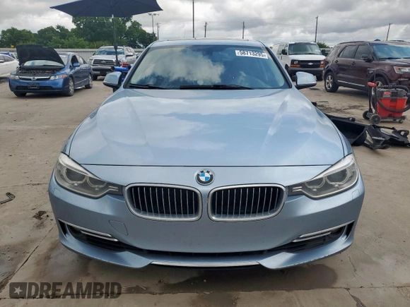 2015 BMW 3 Series 328i with VIN WBA3A5C51FF453710, listed as a Copart auction lot 58713295 with 186,395 mi miles and Salvage title. Bid and sale history available at DreamBid. Image 5.