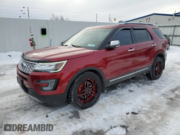 2017 Ford Explorer Platinum z VIN 1FM5K8HT3HGA14034, wystawiony jako Copart lot #45879575 z przebiegiem 100 996 mil mil oraz Nie do naprawy • Non repairable. Historia ofert i sprzedaży dostępna na DreamBid. Obrazek 1.