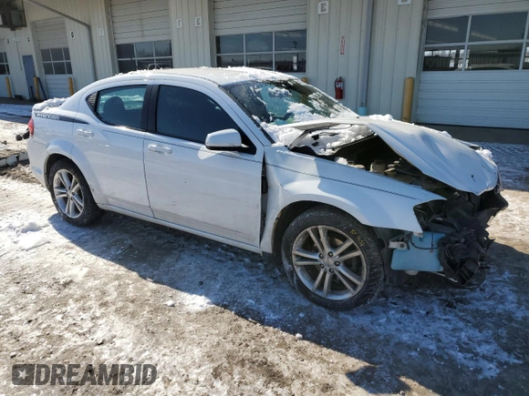 2012 Dodge Avenger SXT with VIN 1C3CDZCB4CN280391, listed as a Copart auction lot 44643215 with 97,541 mi miles and Salvage Title. Bid and sale history available at carsss.com. Image 4.