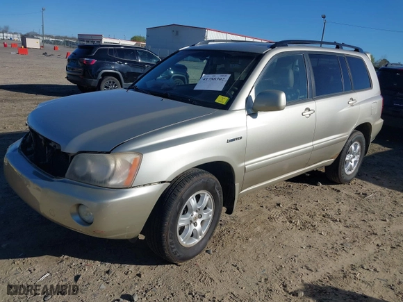 2002 Toyota Highlander with VIN JTEGF21A420061415, listed as a IAAI auction lot 41788302 with 135,412 mi miles. Bid and sale history available at carsss.com. Image 18.