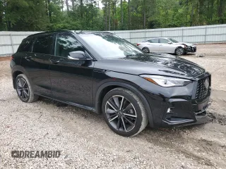 2024 Infiniti QX50 Sport with VIN 3PCAJ5FA9RF104578, listed as a Copart auction lot 58566605 with 16,306 mi miles and Salvage title. Bid and sale history available at DreamBid. Image 4.