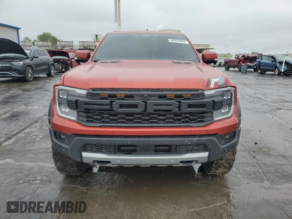 2024 Ford Ranger Raptor with VIN 1FTER4LRXRLE11947, listed as a Copart auction lot 68929944 with 7,512 mi miles and Salvage Title. Bid and sale history available at carsss.com. Image 5.