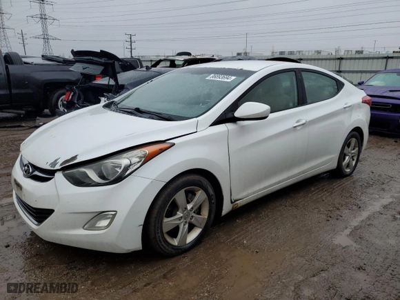 2012 Hyundai Elantra GLS PZEV with VIN 5NPDH4AE7CH080061, listed as a Copart auction lot 86893694 with 217,551 mi miles and Clean Title. Bid and sale history available at carsss.com. Image 1.