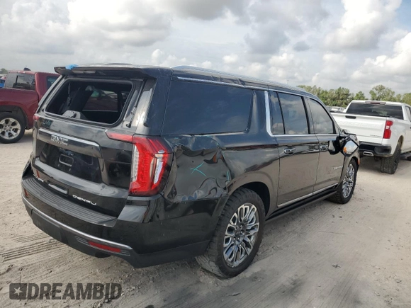 2023 GMC Yukon XL Denali Ultimate with VIN 1GKS2KKLXPR359582, listed as a Copart auction lot 72972284 with 24,366 mi miles and Salvage Title. Bid and sale history available at carsss.com. Image 3.