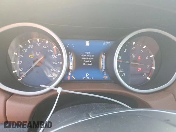2018 Maserati Ghibli with VIN ZAM57XSA0J1286682, listed as a Copart auction lot 65457315 with 50,169 mi miles and Salvage title. Bid and sale history available at DreamBid. Image 9.