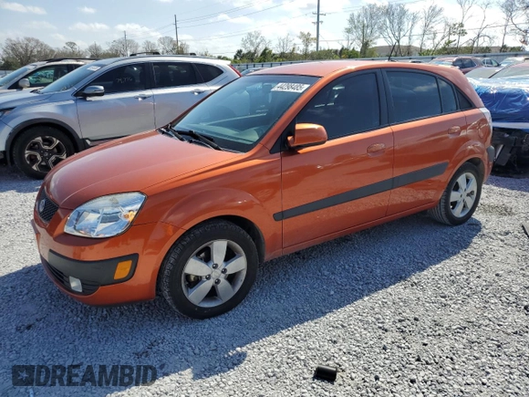 2009 Kia Rio LX with VIN KNADE243896494604, listed as a Copart auction lot 44298485 with 75,326 mi miles and Non Repairable. Bid and sale history available at carsss.com. Image 1.