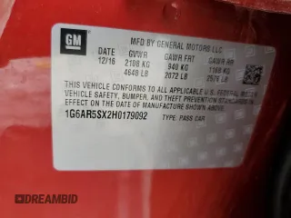 2017 Cadillac CTS Luxury RWD z VIN 1G6AR5SX2H0179092, wystawiony jako Copart lot #53948345 z przebiegiem 101 852 mil mil oraz Szkoda całkowita • Salvage title. Historia ofert i sprzedaży dostępna na DreamBid. Obrazek 12.