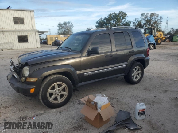 2005 Jeep Liberty Limited with VIN 1J4GK58K65W576962, listed as a Copart auction lot 76725054 with 189,361 mi miles and Salvage Title. Bid and sale history available at carsss.com. Image 1.