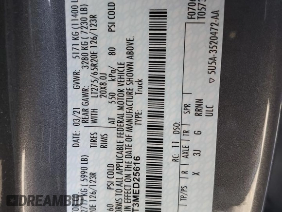 2021 Ford F-350 XL with VIN 1FT8W3BT3MED25616, listed as a Copart auction lot 47059845 with Not Provided miles and Salvage Title. Bid and sale history available at DreamBid. Image 13.