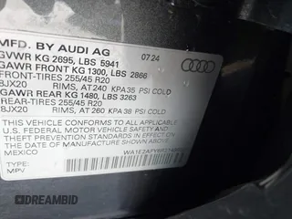 2024 Audi Q5 S line Premium Plus with VIN WA1E2AFY6R2149950, listed as a IAAI auction lot 41801016 with Not provided miles and . Bid and sale history available at DreamBid. Image 9.