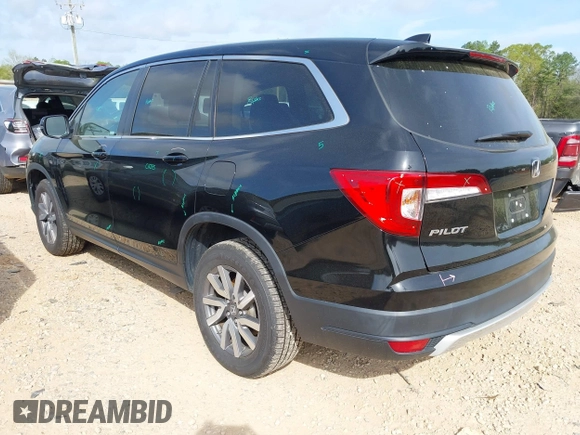 2021 Honda Pilot EX-L with VIN 5FNYF6H57MB064595, listed as a IAAI auction lot 41942327 with 46,150 mi miles and . Bid and sale history available at DreamBid. Image 3.