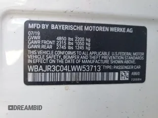 2020 BMW 5 Series 530i with VIN WBAJR3C04LWW53713, listed as a Copart auction lot 86999034 with 73,065 mi miles and Salvage Title. Bid and sale history available at DreamBid. Image 12.