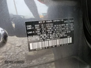 2024 Subaru Ascent Premium with VIN 4S4WMACD6R3400963, listed as a Copart auction lot 72972384 with Not provided miles and Salvage title. Bid and sale history available at DreamBid. Image 13.